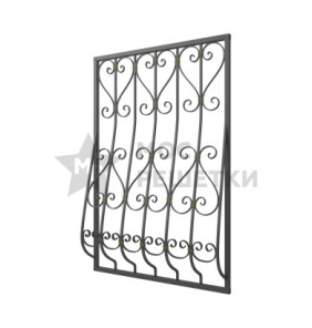 Решетка на окно дутая кованая 6-1